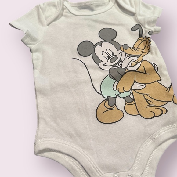 Disney Baby Mickey Mouse And Tigger Bodysuit Set - Cream and Blue 3/6 Mon - Picture 4 of 13